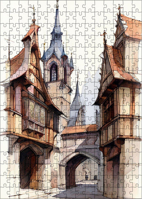 Ahşap Mdf Puzzle Yapboz Viking Evleri 255 Parça 35 x 50 cm