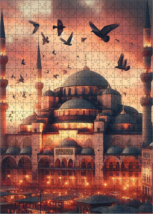 Ahşap Mdf Puzzle Yapboz Eminönü Camii İstanbul 500 Parça 50 x 70 cm