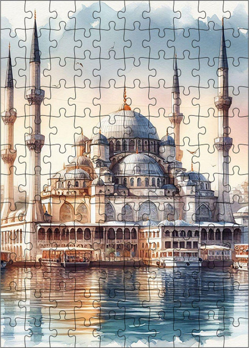 Ahşap Mdf Puzzle Yapboz Eminönü Camii 120 Parça 25 x 35 cm