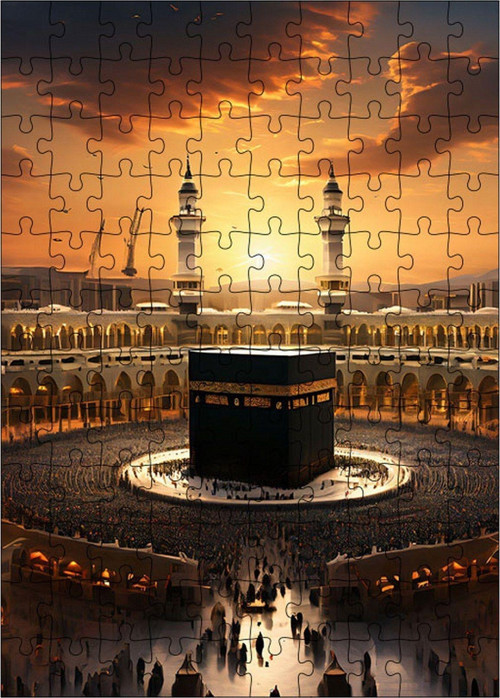 Ahşap Mdf Puzzle Yapboz Gün Batımı Kabe 120 Parça 25 x 35 cm