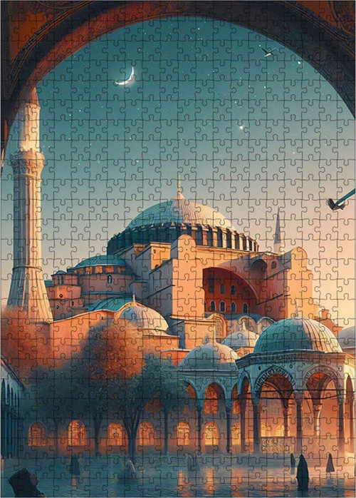 Ahşap Mdf Puzzle Yapboz Ayasofya Camii 500 Parça 50 x 70 cm