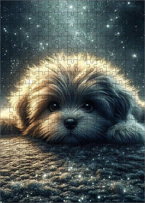 Ahşap Mdf Puzzle Yapboz Sevimli Köpek 255 Parça 35 x 50 cm