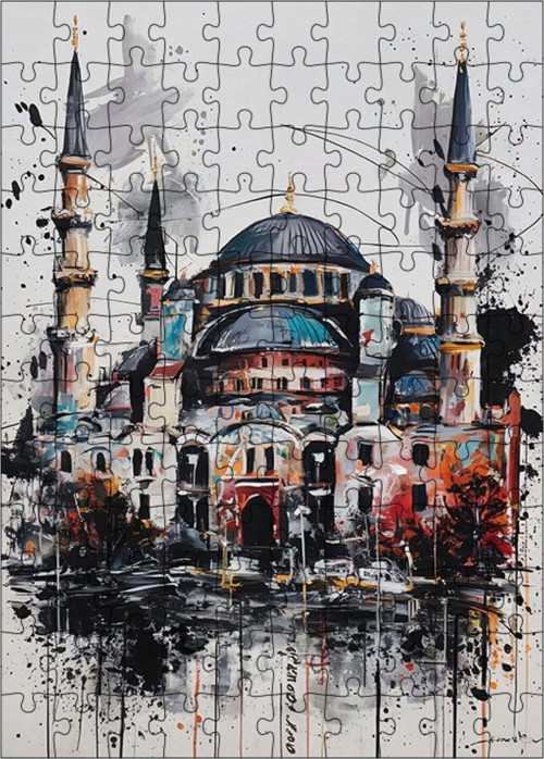 Ahşap Mdf Puzzle Yapboz Ayasofya Camii 120 Parça 25 x 35 cm