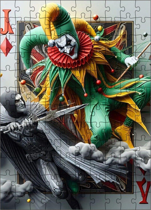 Ahşap Mdf Puzzle Yapboz Joker Kartı 120 Parça 25 x 35 cm