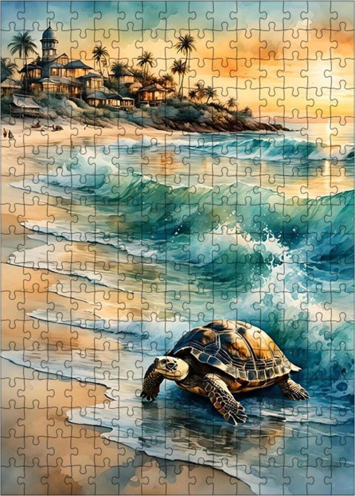 Ahşap Mdf Puzzle Yapboz Caretta Caretta 255 Parça 35 x 50 cm