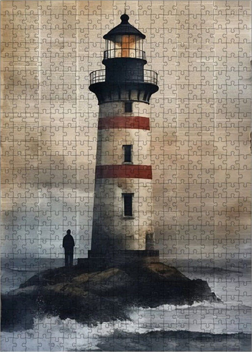 Ahşap Mdf Puzzle Yapboz Deniz Feneri 500 Parça 50 x 70 cm