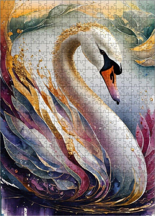 Ahşap Mdf Puzzle Yapboz Leylek Ve Desenler 500 Parça 50 x 70 cm