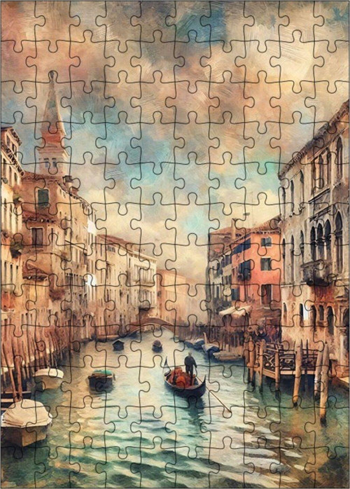 Ahşap Mdf Puzzle Yapboz Venedik İtalya 120 Parça 25 x 35 cm