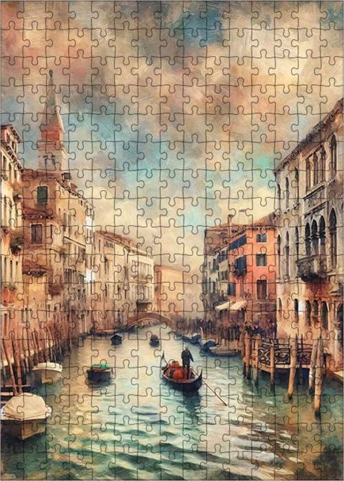 Ahşap Mdf Puzzle Yapboz Venedik İtalya 255 Parça 35 x 50 cm
