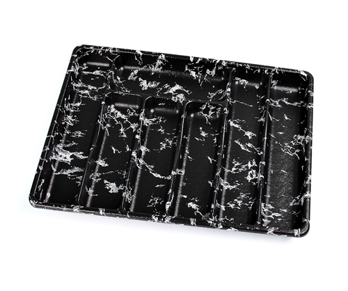 BÜYÜK - SİYAH - 7 BÖLMELİ ÇEKMECE İÇİ KAŞIKLIK 50X37CM