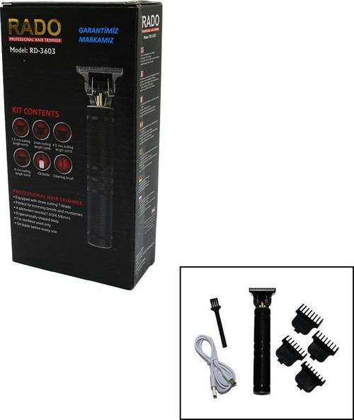 METAL KASA USB ŞARJLI SAÇ SAKAL Tıraş MAKİNESİ RD-3603