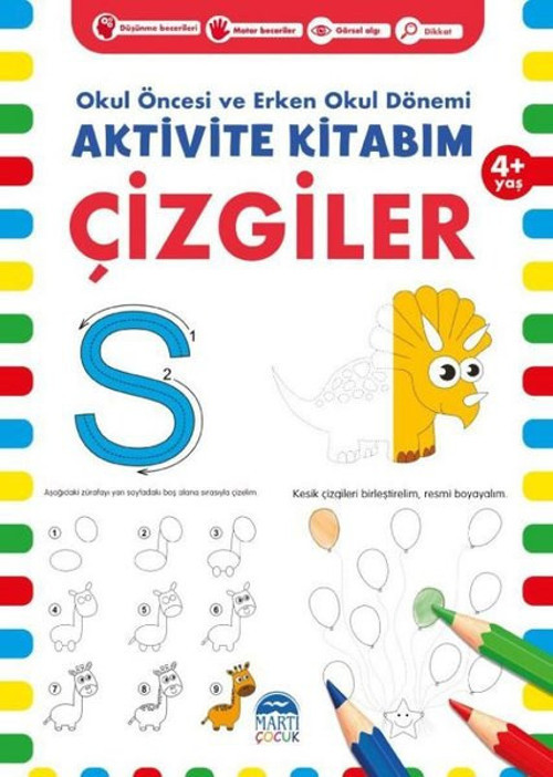 Aktivite Kitabım - Çizgiler 4+ Yaş - Okul Öncesi ve Erken Okul Dönemi