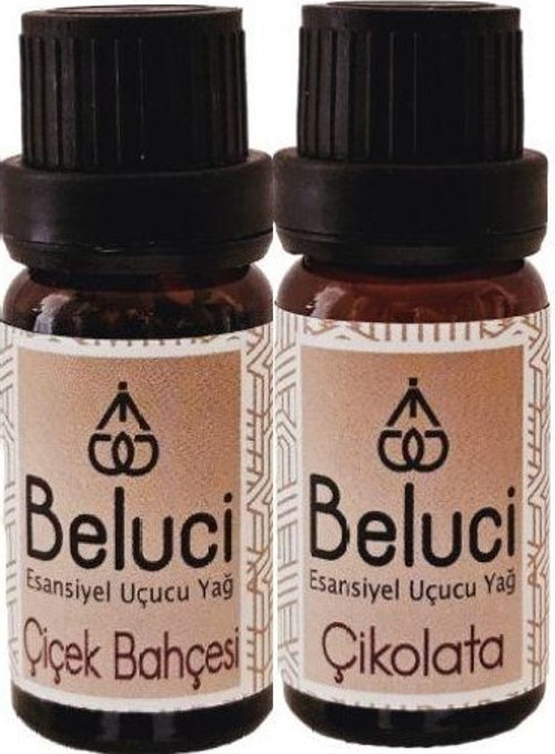 Çiçek Bahçesi + Çikolata (Oda Kokusu Aroma Terapi Buhurdanlık/Difüzör Yağı) Set 2 Adet x 10 ml