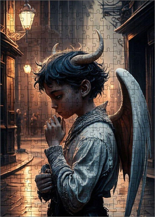 Ahşap Mdf Puzzle Yapboz Şeytan Çocuk 255 Parça 35 x 50 cm