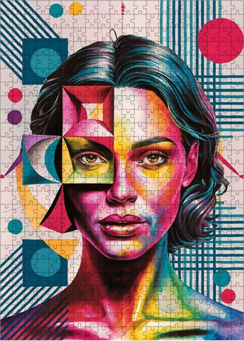 Ahşap Mdf Puzzle Yapboz Geometrik Rüya 500 Parça 50 x 70 cm