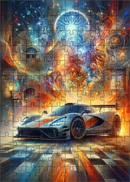 Ahşap Mdf Puzzle Yapboz Uzay Arabası 120 Parça 25 x 35 cm