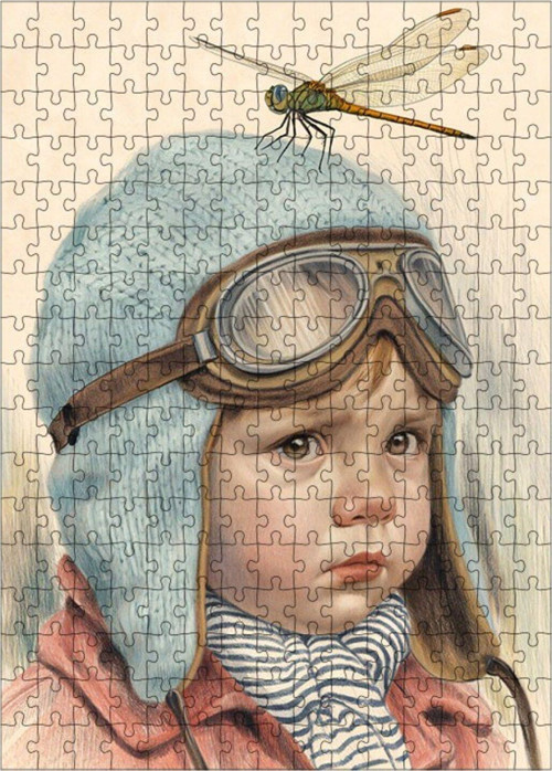 Ahşap Mdf Puzzle Yapboz Pilot Çocuk Ve Sinek 255 Parça 35 x 50 cm