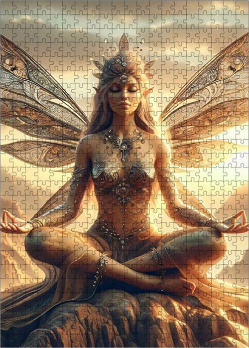Ahşap Mdf Puzzle Yapboz Meditasyon Perisi 500 Parça 50 x 70 cm