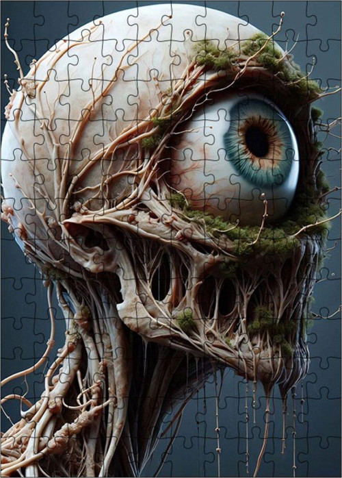 Ahşap Mdf Puzzle Yapboz Göz Canavarı 120 Parça 25 x 35 cm