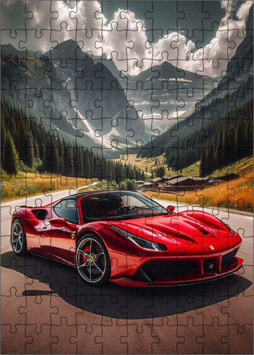 Ahşap Mdf Puzzle Yapboz Dağ Manzarası 120 Parça 25 x 35 cm