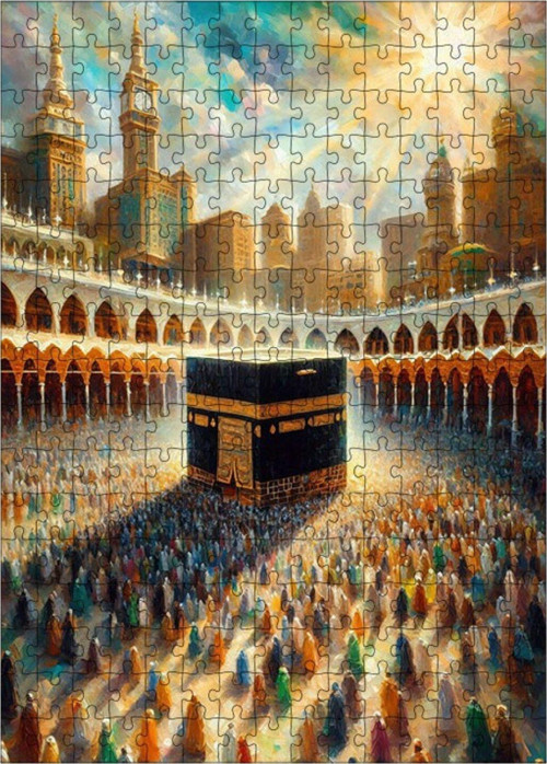Ahşap Mdf Puzzle Yapboz Kabe Ve Umre 255 Parça 35 x 50 cm