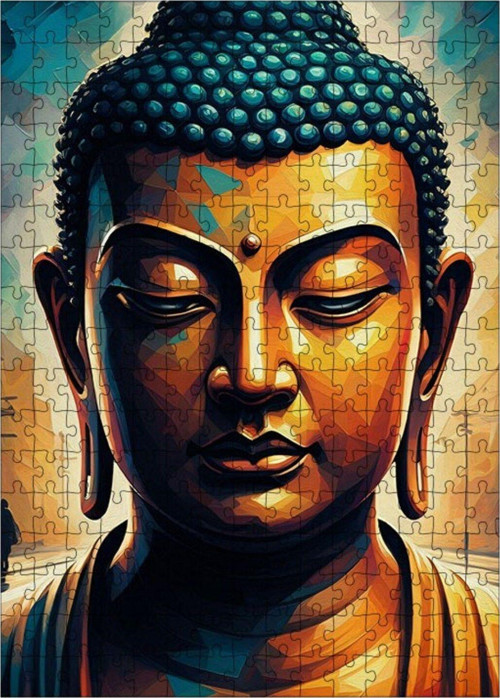 Ahşap Mdf Puzzle Yapboz Buda Heykeli 255 Parça 35 x 50 cm