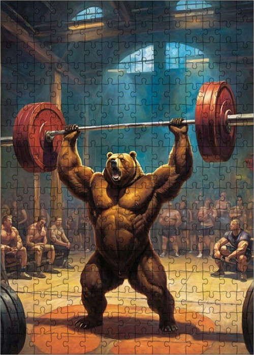 Ahşap Mdf Puzzle Yapboz Ağırlık Ayısı 255 Parça 35 x 50 cm