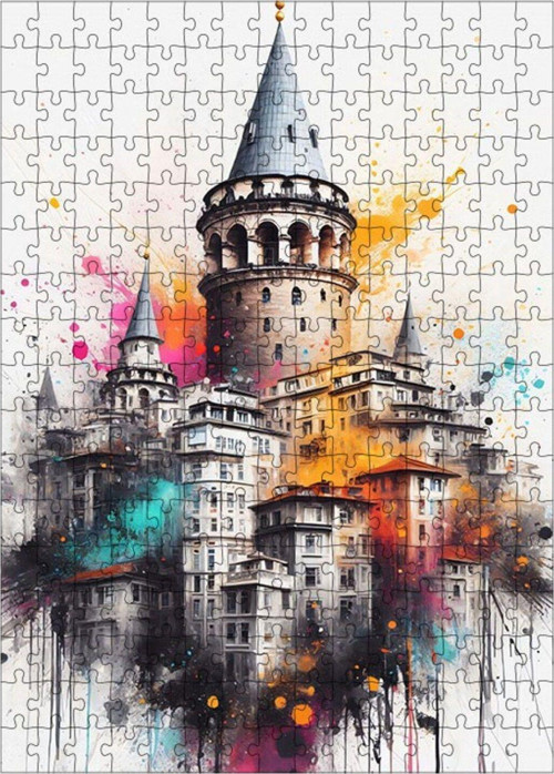 Ahşap Mdf Puzzle Yapboz Galata Kulesi 255 Parça 35 x 50 cm