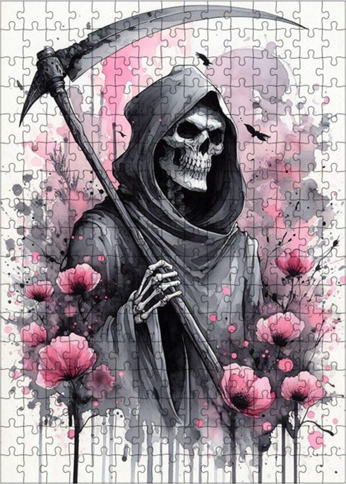 Ahşap Mdf Puzzle Yapboz Pembe Ölüm 255 Parça 35 x 50 cm