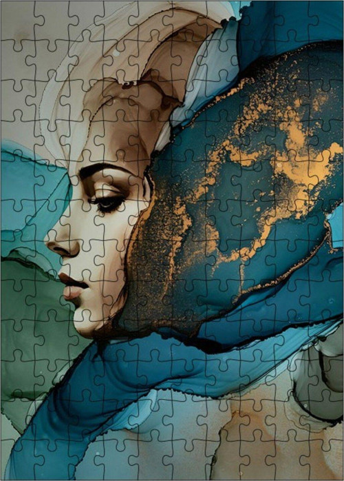 Ahşap Mdf Puzzle Yapboz Beyin Yarımküreleri 120 Parça 25 x 35 cm