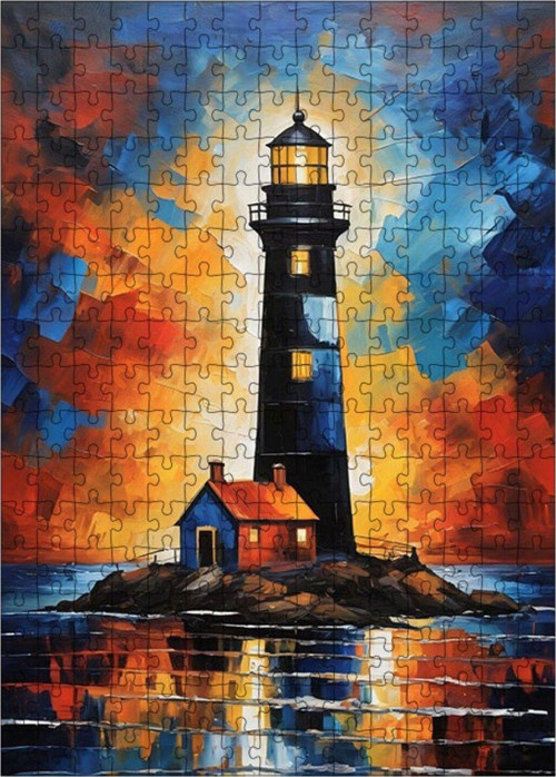 Ahşap Mdf Puzzle Yapboz Fener Kulesi 255 Parça 35 x 50 cm
