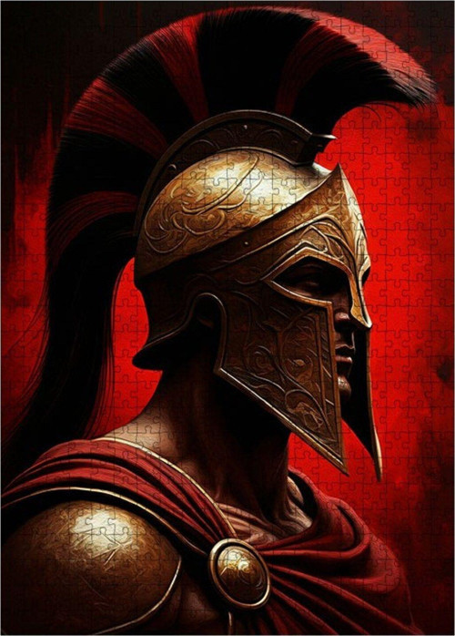 Ahşap Mdf Puzzle Yapboz Spartan Savaşçı 500 Parça 50 x 70 cm