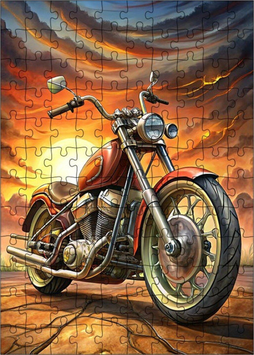 Ahşap Mdf Puzzle Yapboz Motor Tutkusu 120 Parça 25 x 35 cm