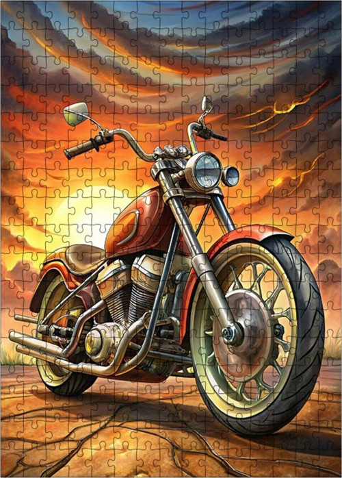 Ahşap Mdf Puzzle Yapboz Motor Tutkusu 255 Parça 35 x 50 cm