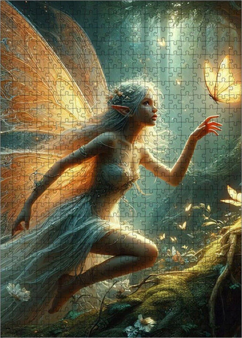 Ahşap Mdf Puzzle Yapboz Işıklı Peri 500 Parça 50 x 70 cm