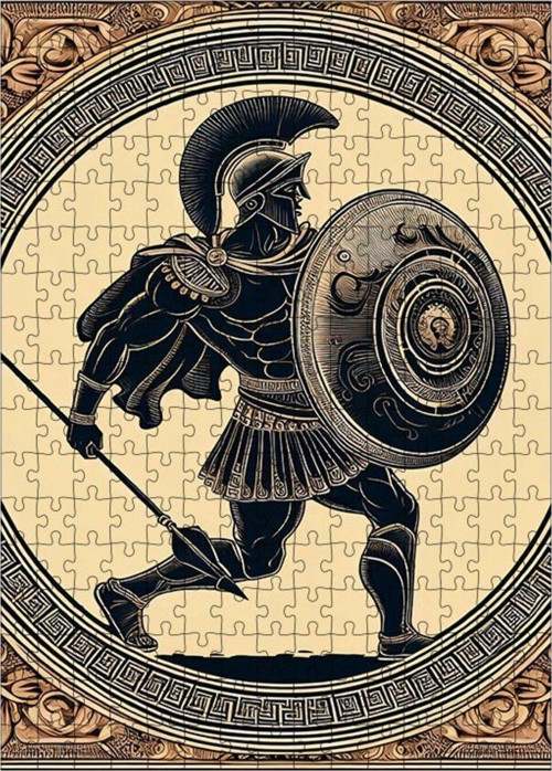 Ahşap Mdf Puzzle Yapboz Eski Çağ Savaşçısı 255 Parça 35 x 50 cm
