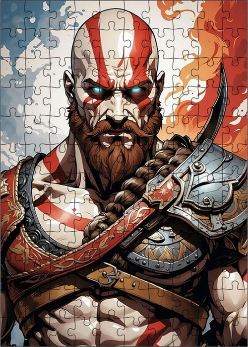 Ahşap Mdf Puzzle Yapboz God of war 120 Parça 25 x 35 cm