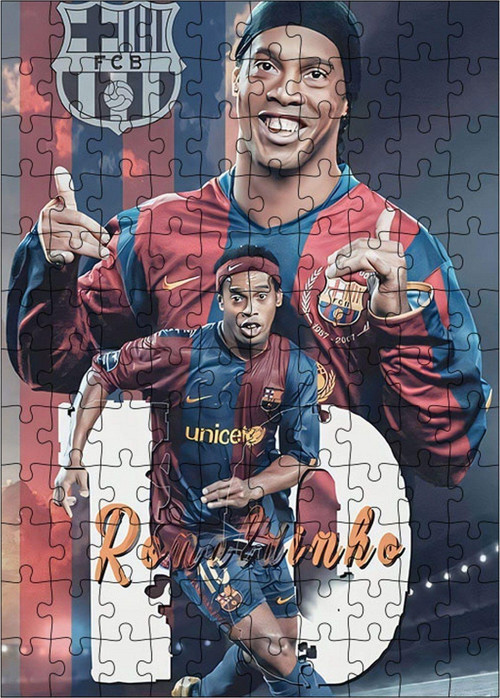Ahşap Mdf Puzzle Yapboz Ronaldinho 120 Parça 25 x 35 cm