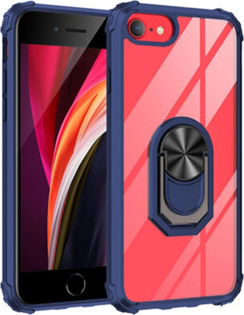 İphone Se 2020 Yüzüklü Ve Kenarları Renkli Köşe Korumalı Mola Premium Pc Silikon Kılıf