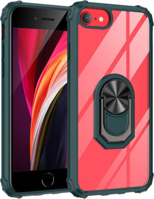 İphone Se 2020 Yüzüklü Ve Kenarları Renkli Köşe Korumalı Mola Premium Pc Silikon Kılıf