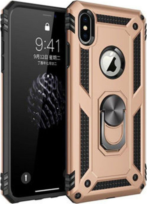 İphone X Çift Katmanlı Ve Yüzüklü Tam Koruma Vega Premium Kılıf