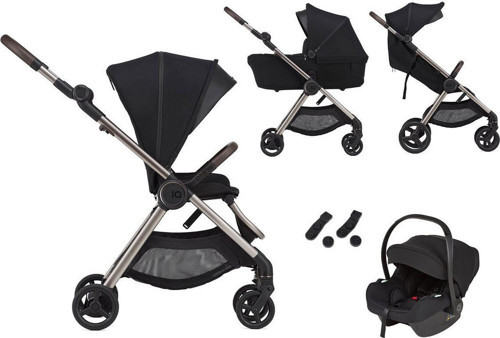 IQ Premium Kabin Boya Dönüşebilen Çift Yönlü Bebek Arabası | Portbebe ve Oto Koltuğu Dahil - Smoky