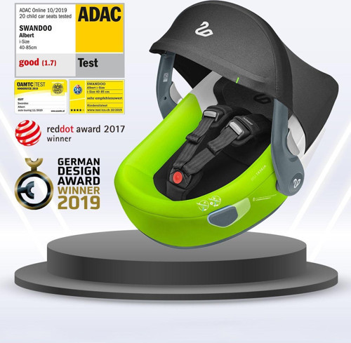 Albert Lite Oto Güvenlik Koltuğu | 0–13 kg, 2019 ADAC Şampiyonu Tasarım Ödüllü - Yeşil & Beyaz
