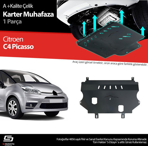 Citroen C4 Picasso Çelik Karter Muhafaza Koruma 2006-2013 A+ Kalite