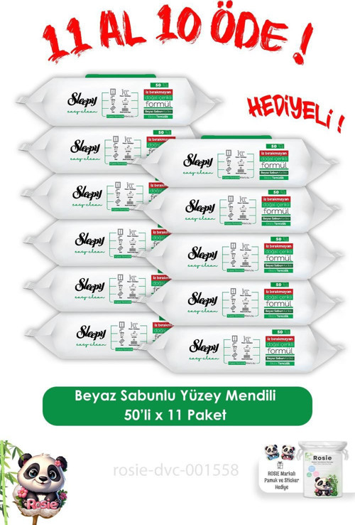 11 AL 10 ÖDE Easy Clean Yüzey Temizlik Havlusu 50' li ve ROSIE