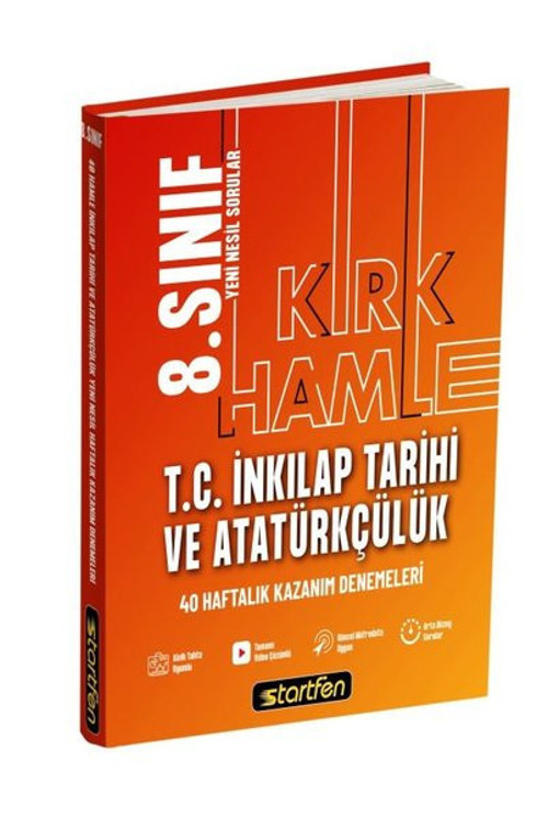 8. Sınıf İnkılap Tarihi 40 Deneme Haftalık Kazanım Denemeleri