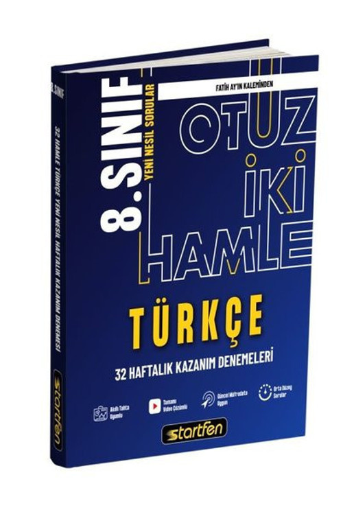 8. Sınıf Türkçe 32 Hamle Haftalık Kazanım Denemeleri