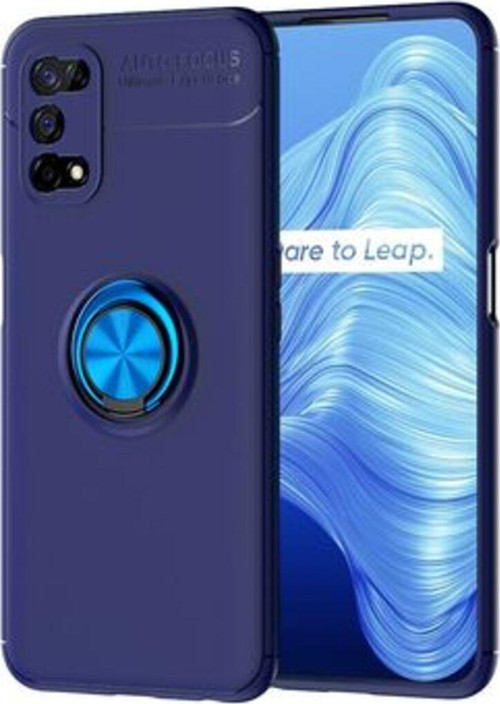 Realme 7 Pro Ultra Koruma Sağlayan Stant Özellikli Yüzüklü Ravel Silikon Kılıf