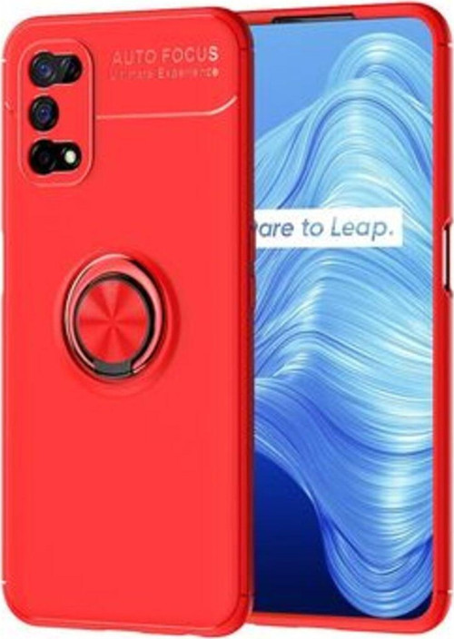 Realme 7 Pro Ultra Koruma Sağlayan Stant Özellikli Yüzüklü Ravel Silikon Kılıf