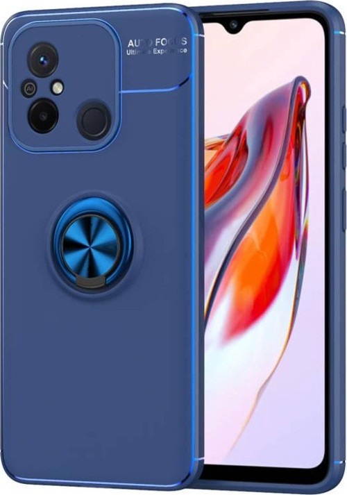 Redmi 12C Ultra Koruma Sağlayan Stant Özellikli Yüzüklü Ravel Silikon Kılıf
